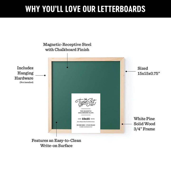 15x15 Green Magnetic Chalkboard