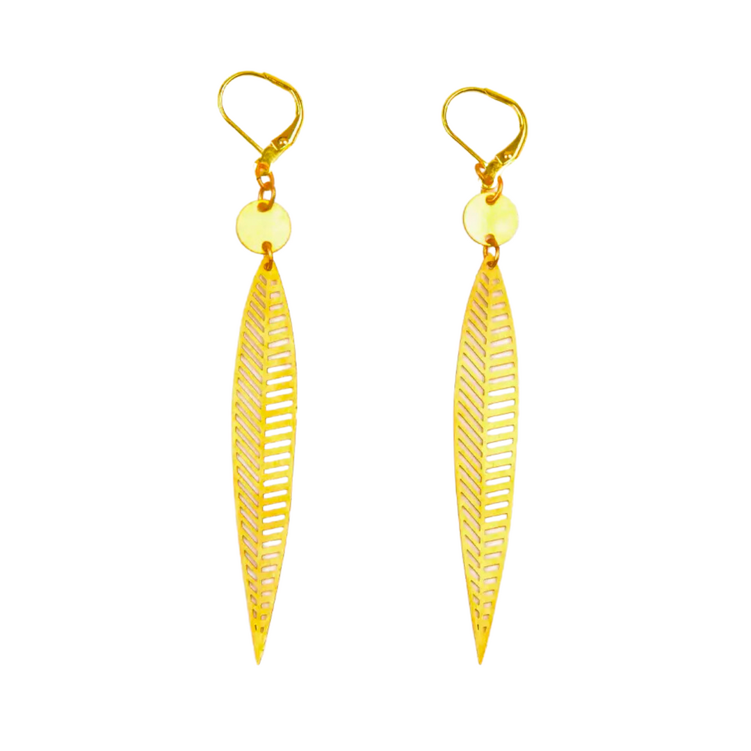 Long Leaf Earrings