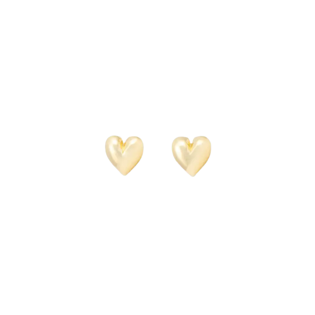 Heart of Gold Post Earrings