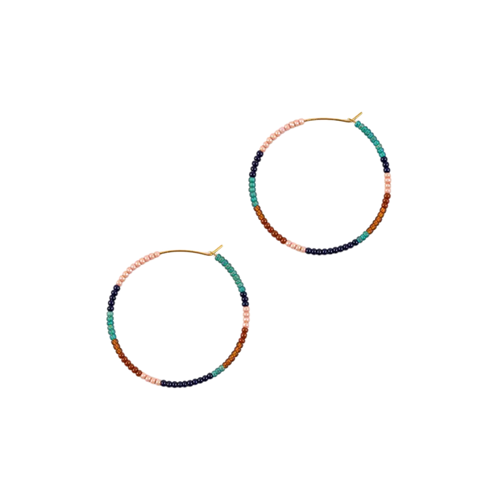 Beaded Hoop Earrings