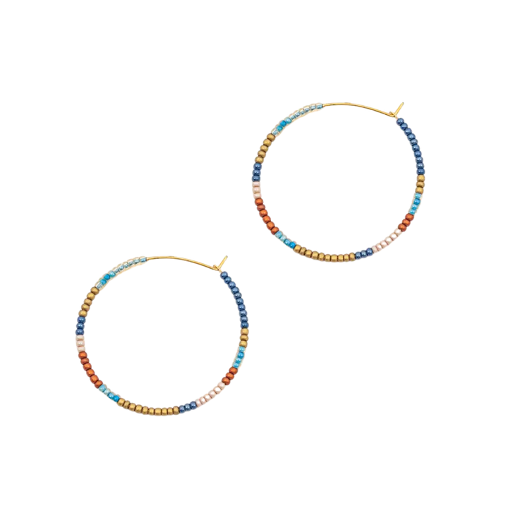 Beaded Hoop Earrings