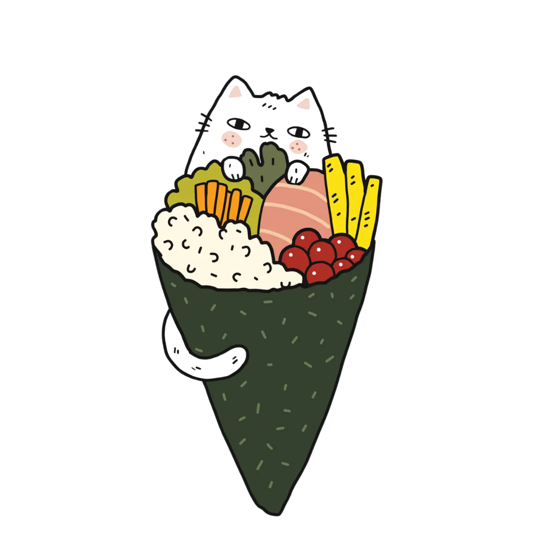 Sushi Cat Temaki Sticker