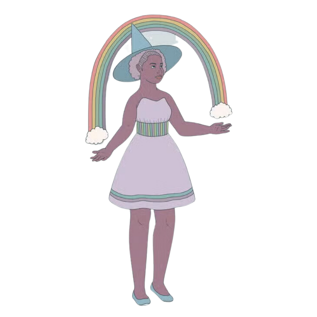 Rainbow Witch Vinyl Sticker