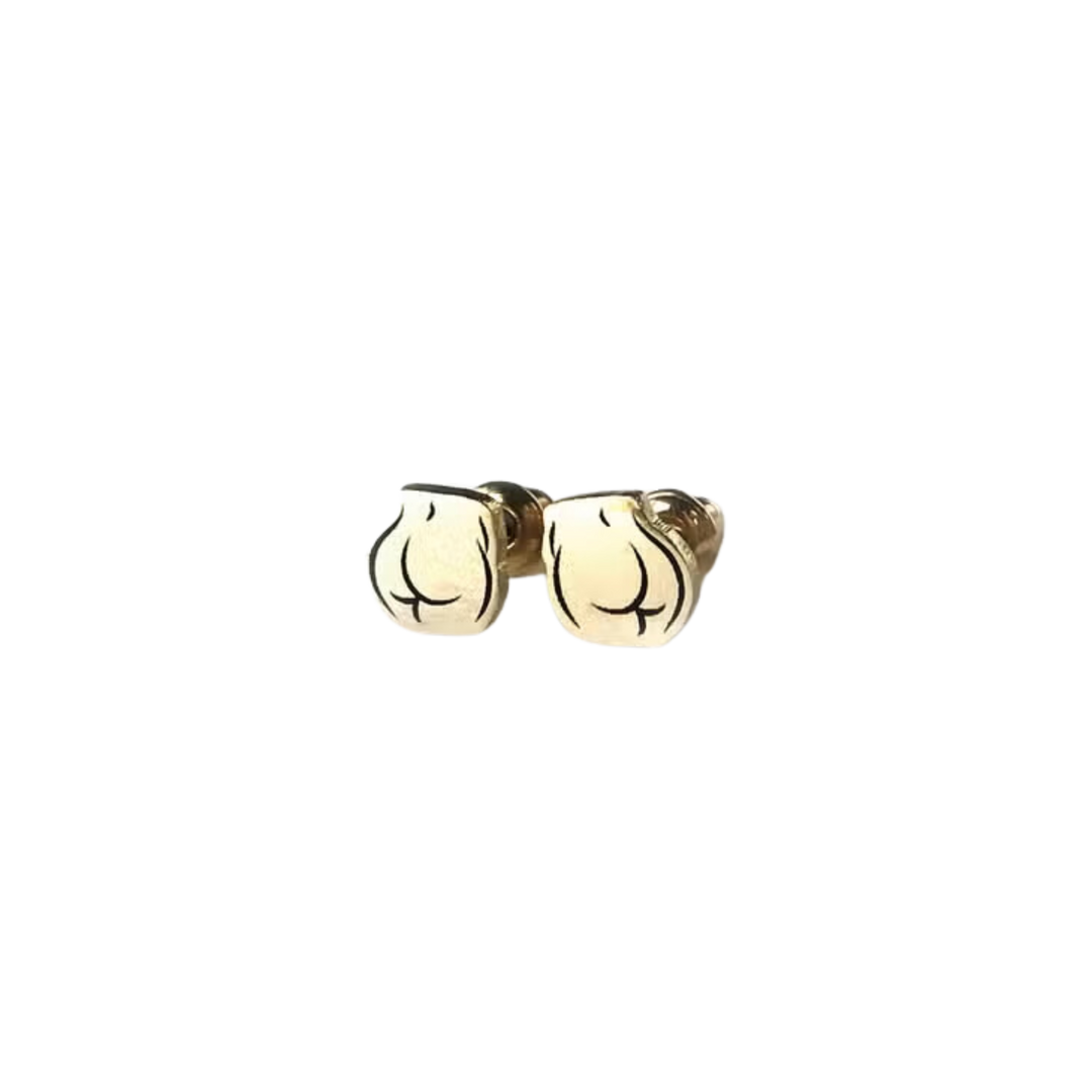 Butt Gold Plated Stud Earrings