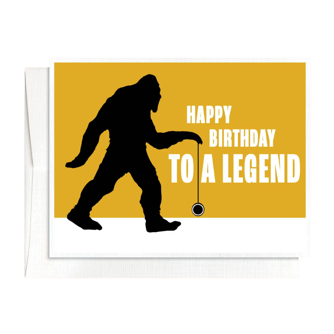 Bigfoot Legend Birthday Funny Greeting Card