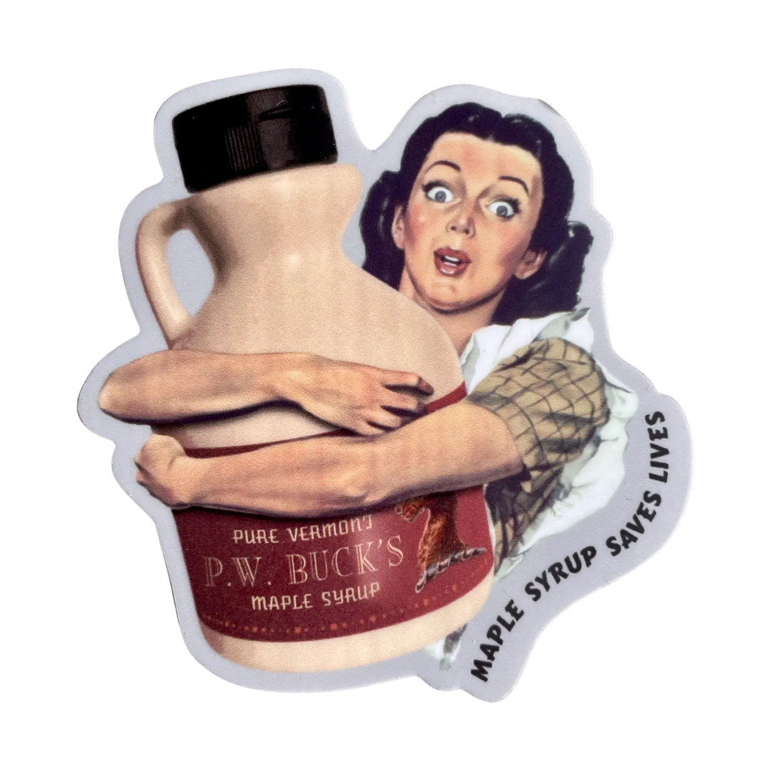 Maple Syrup Saves Lives Funny Sticker