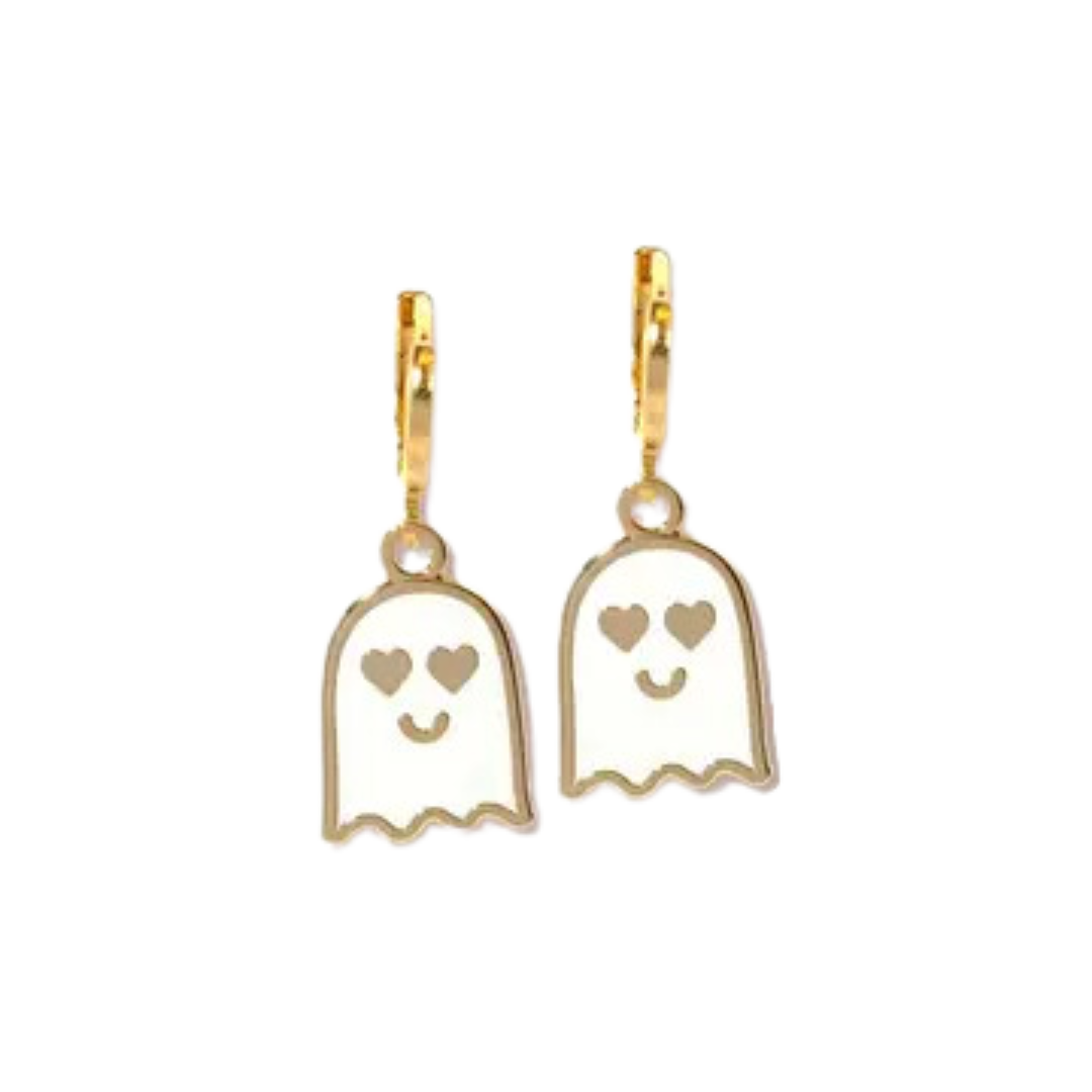Love Ghost Huggie Hoop Earrings
