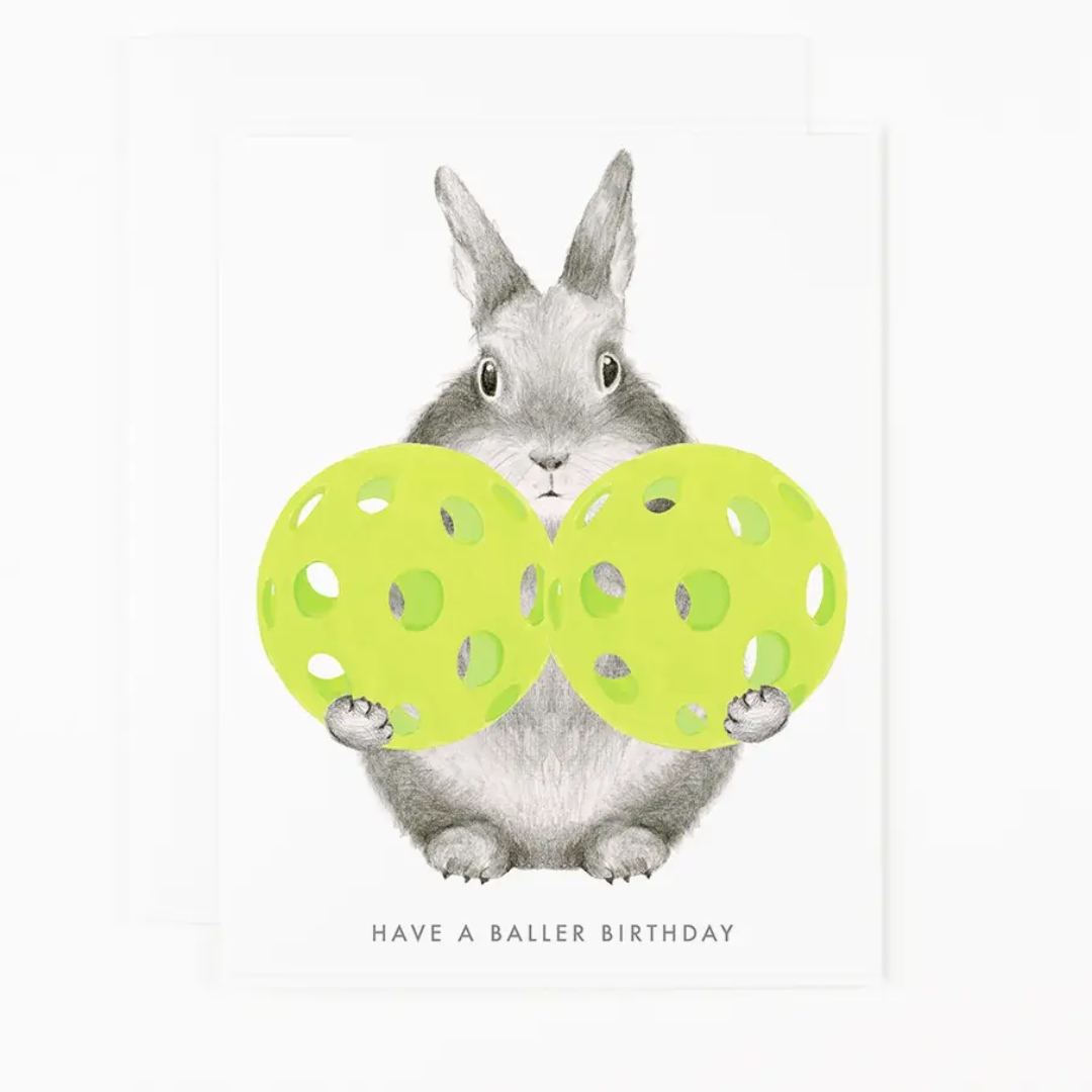 Pickleball Bunny Card