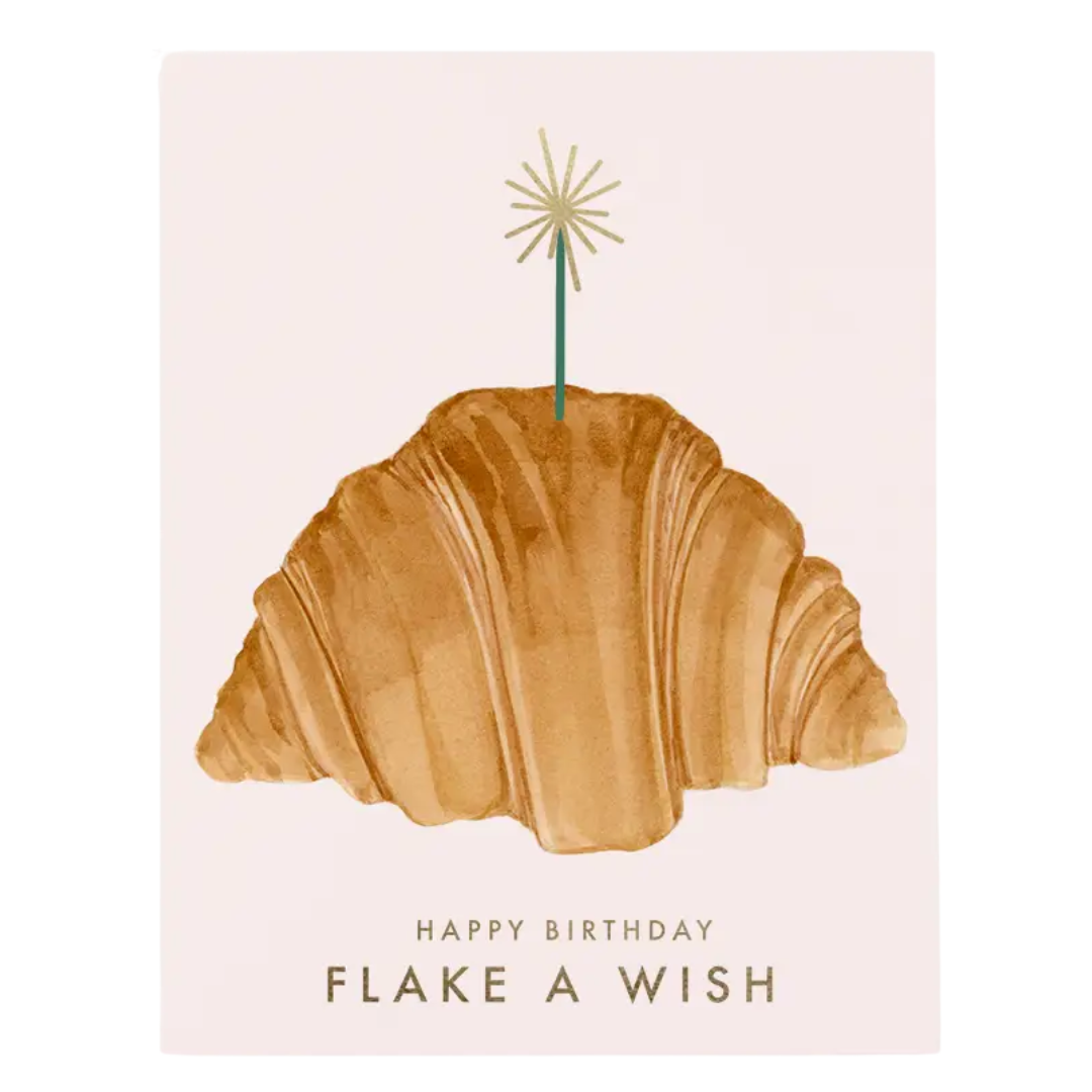 Flake A Wish Gold Foil Card