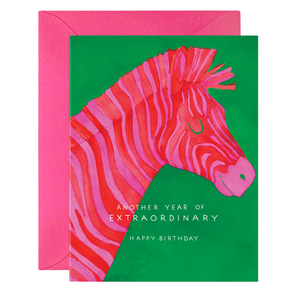 Extraordinary Zebra | Birthday Greeting Card