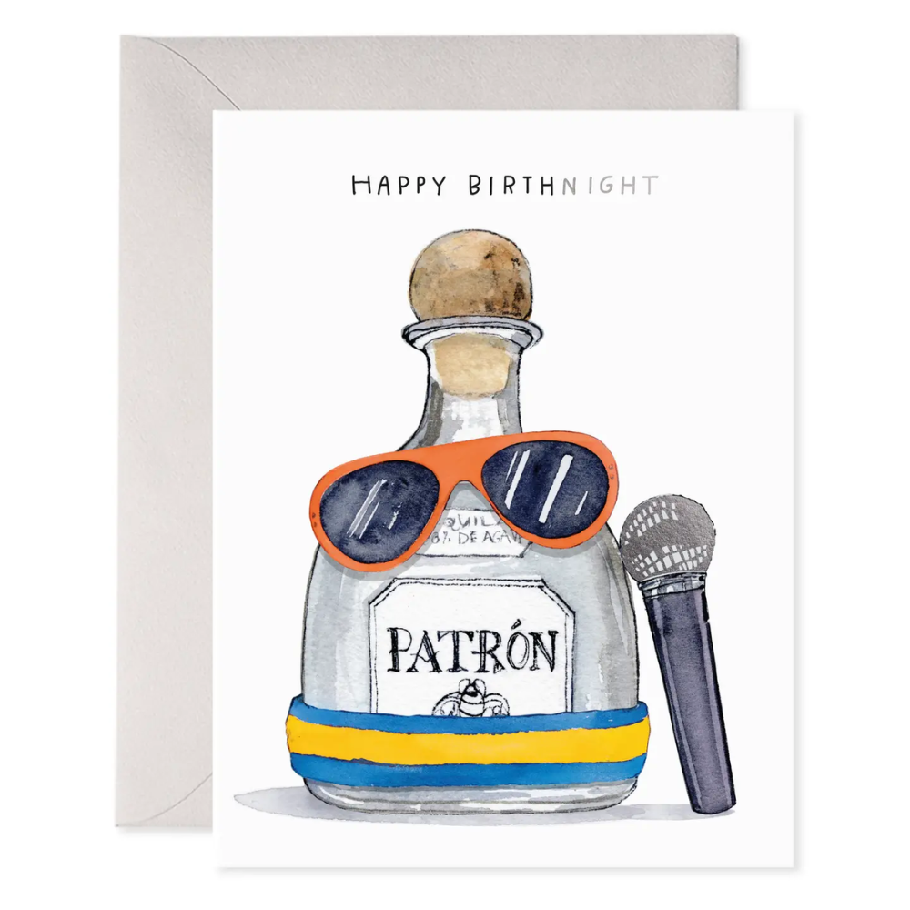 Tequila Bday | Birthday Greeting Card Patron Karaoke