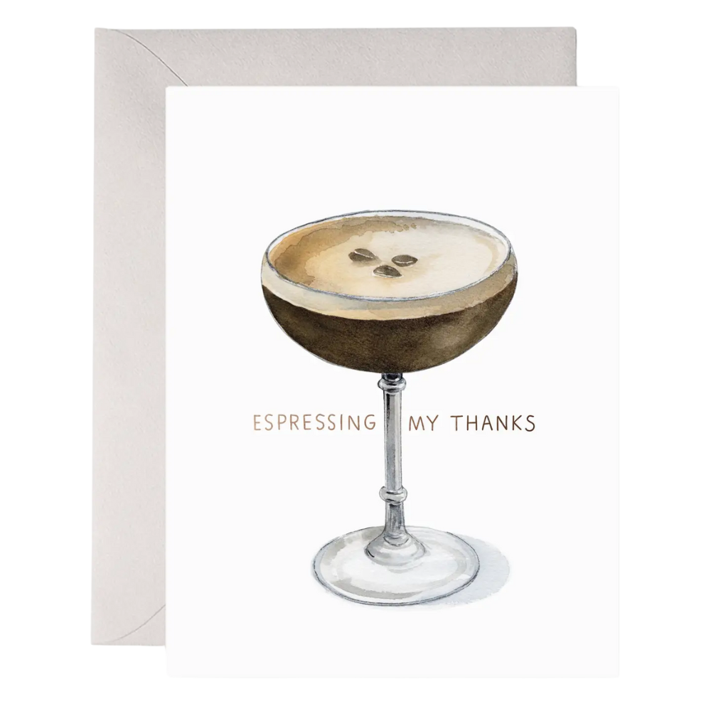 Espresso Thanks | Espresso Martini Thank You Greeting Card