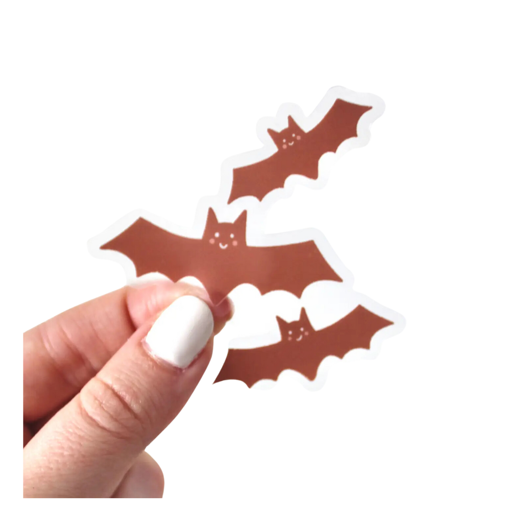 Clear Halloween Bats Sticker