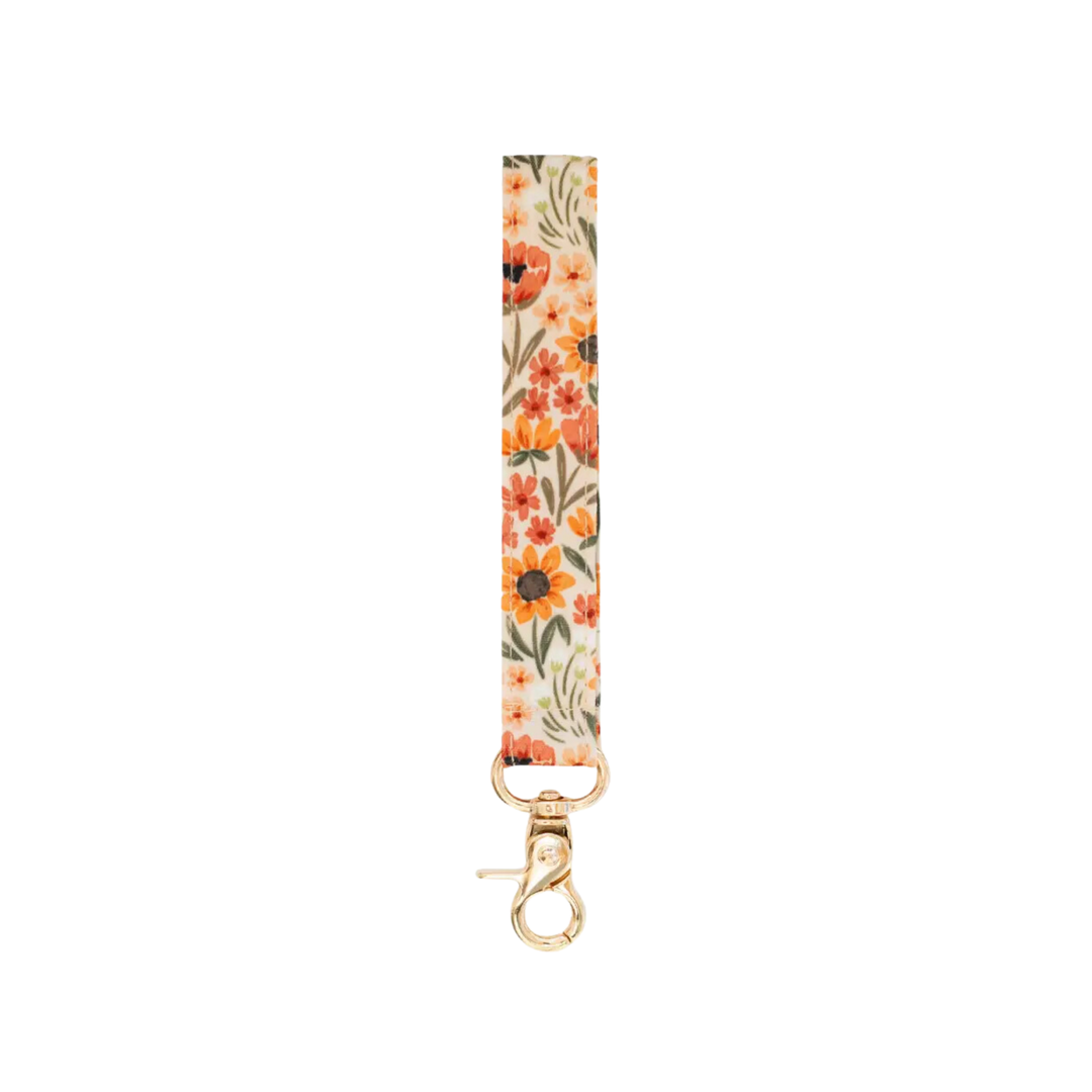 Sunny Poppies Wristlet Keychain