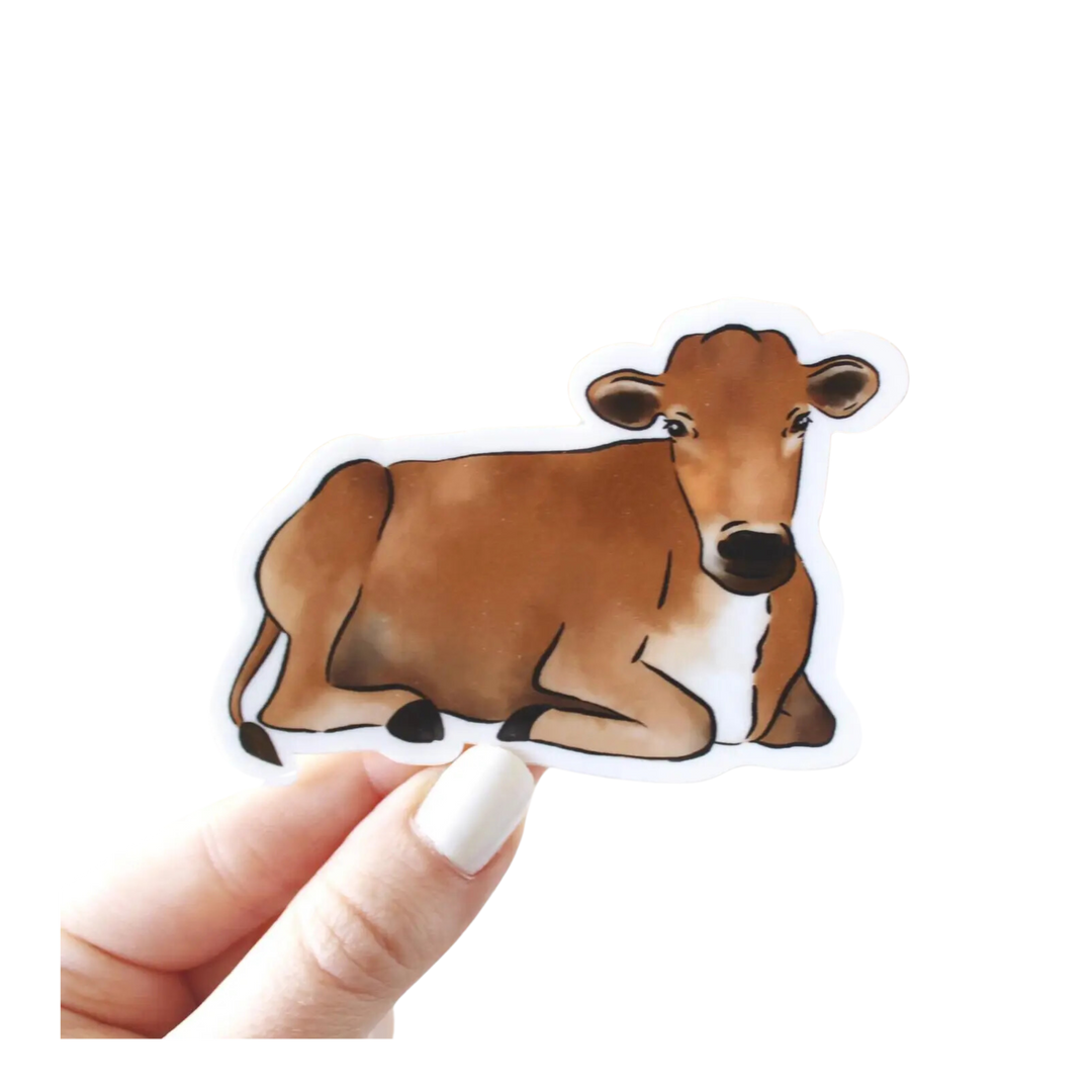 Brown Cow Sticker