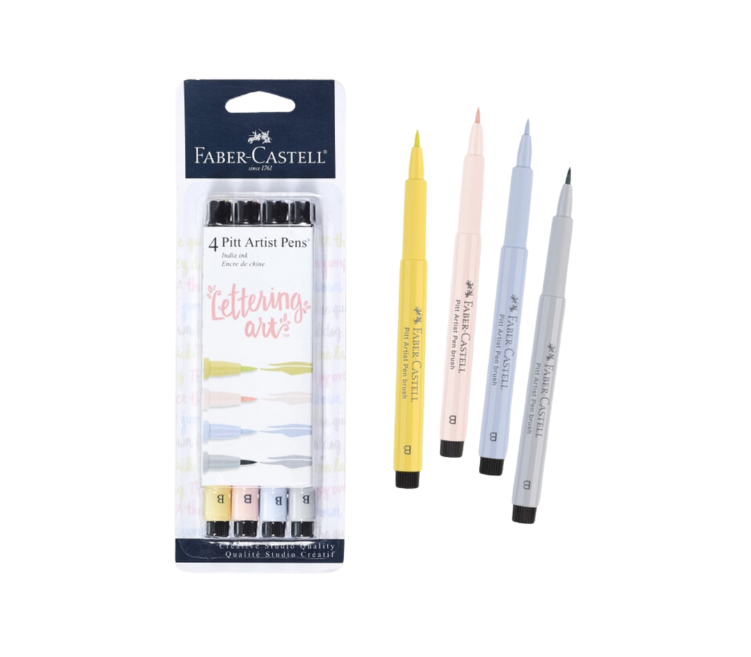 Pitt Artist Pen, Lettering Art - Pastels Set of 4