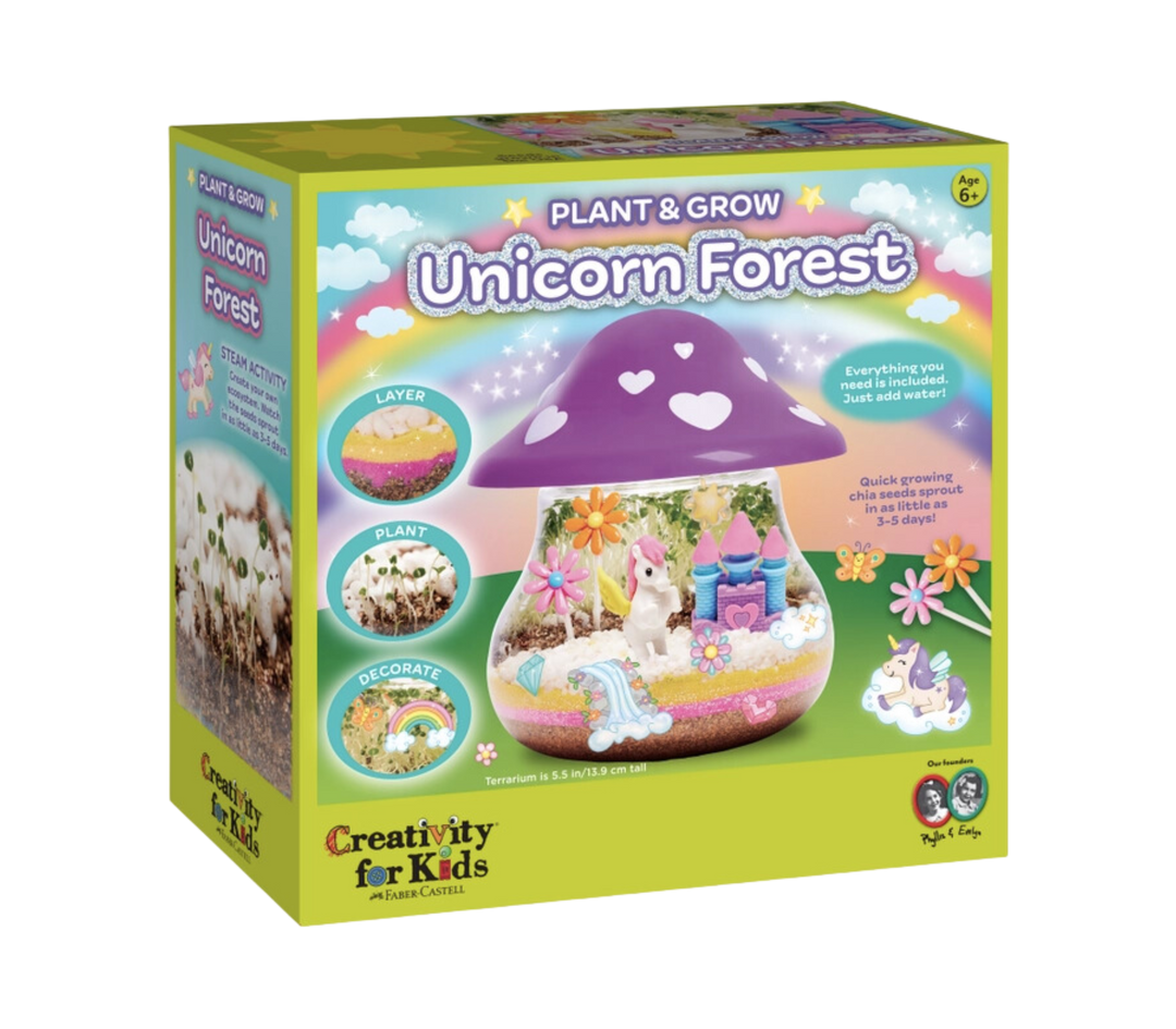 Plant & Grow Unicorn Forest Terrarium Craft Kit for Kids