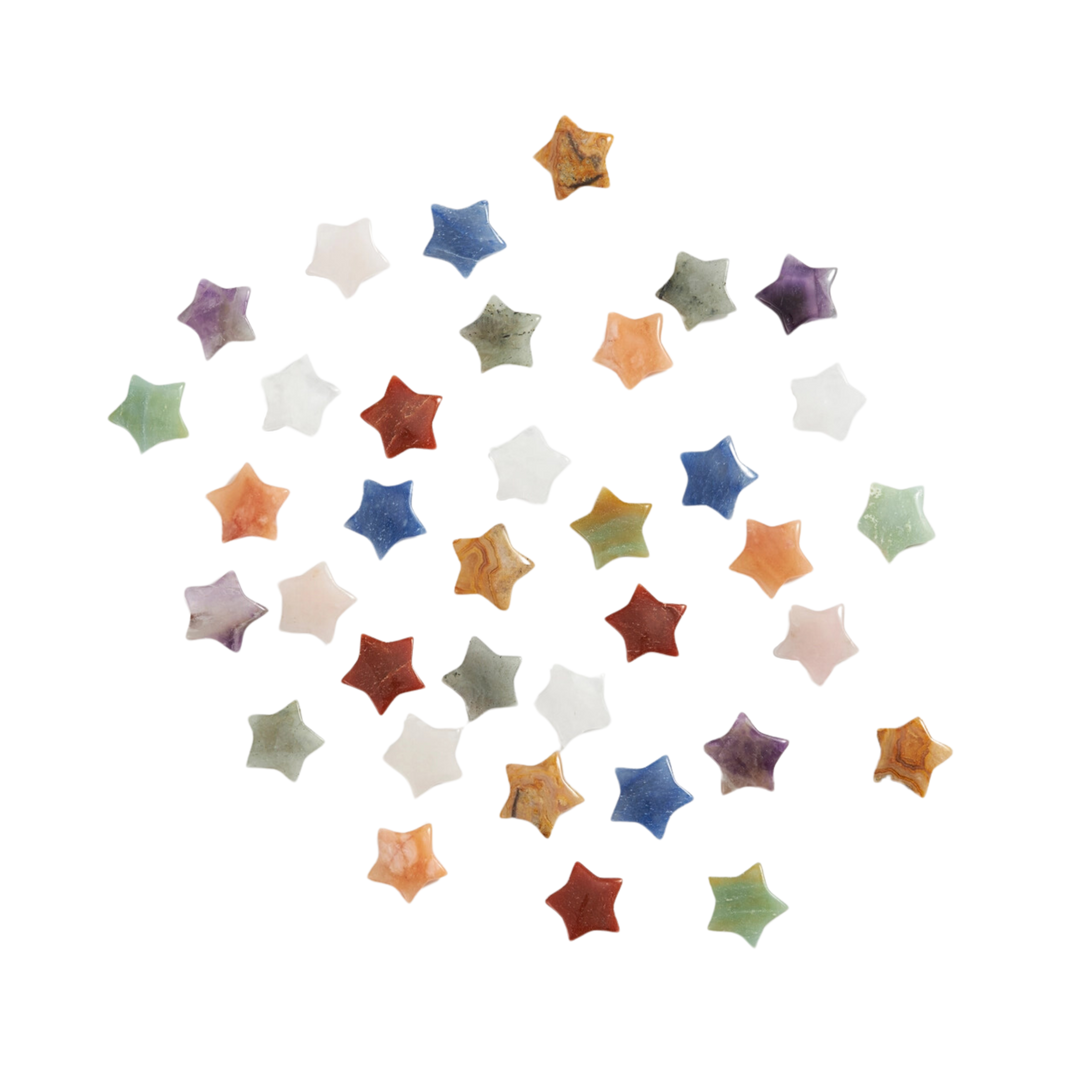 Assorted Carved Crystal Stars