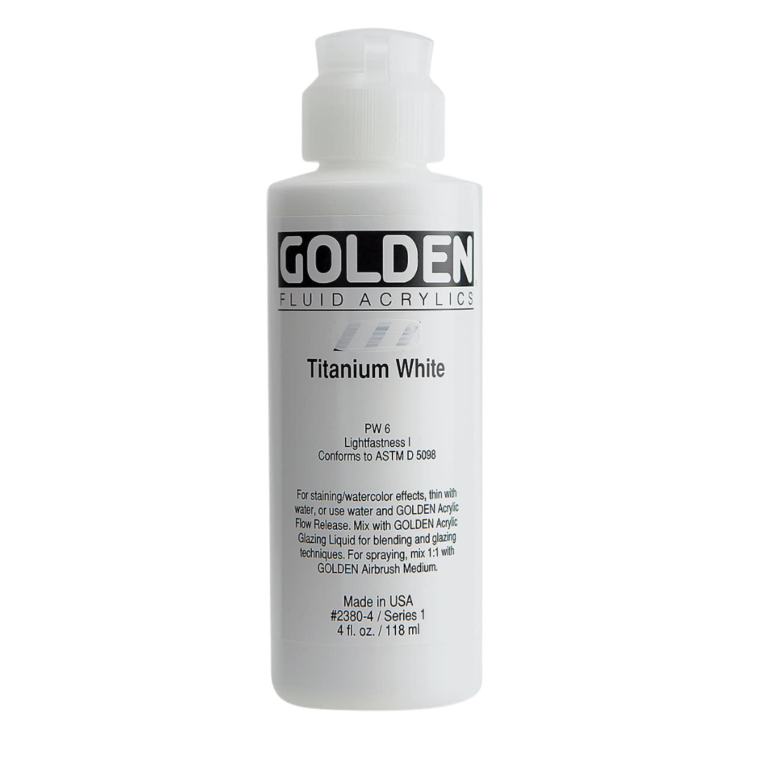Fluid Titanium White Acrylic Paint 4oz