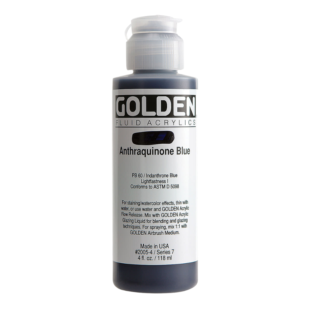 Fluid Anthraquinone Blue Acrylic Paint 4oz