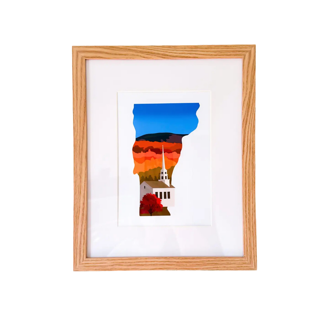 Vermont Fall Art Print 8"x10"