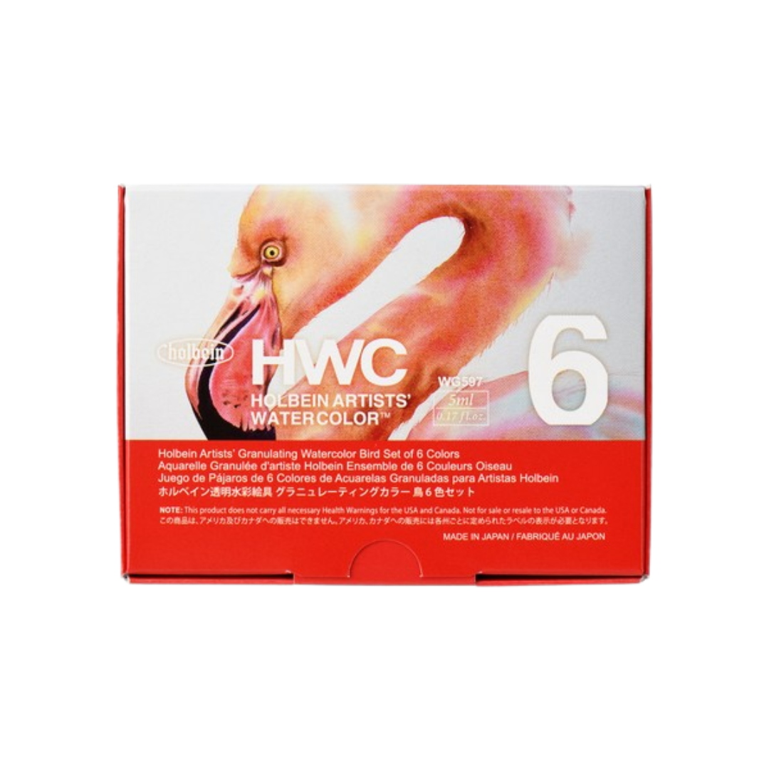 Holbein Artists' Watercolor Granulating Bird - Set of 6 (5 ml)