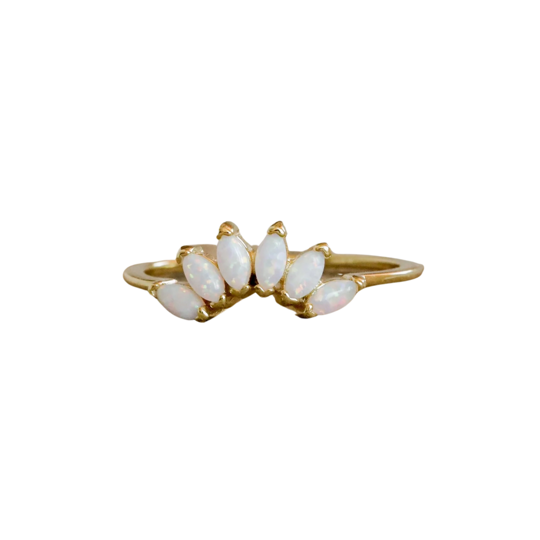 Opal Crown Ring