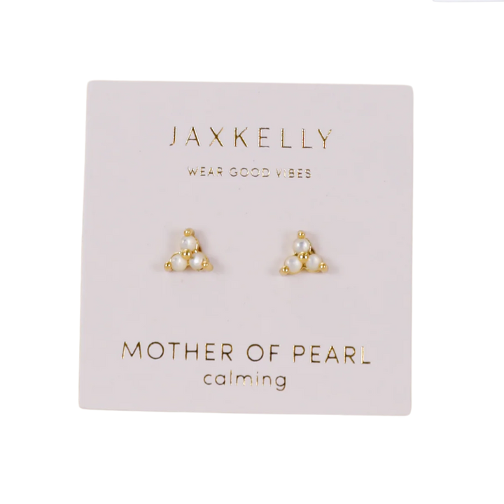 Trio Cluster Gold Earrings