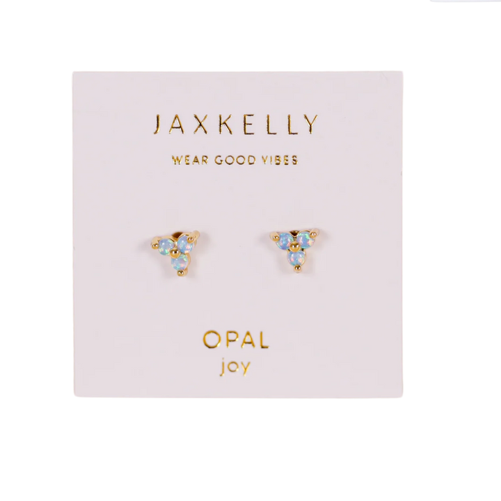 Trio Cluster Gold Earrings