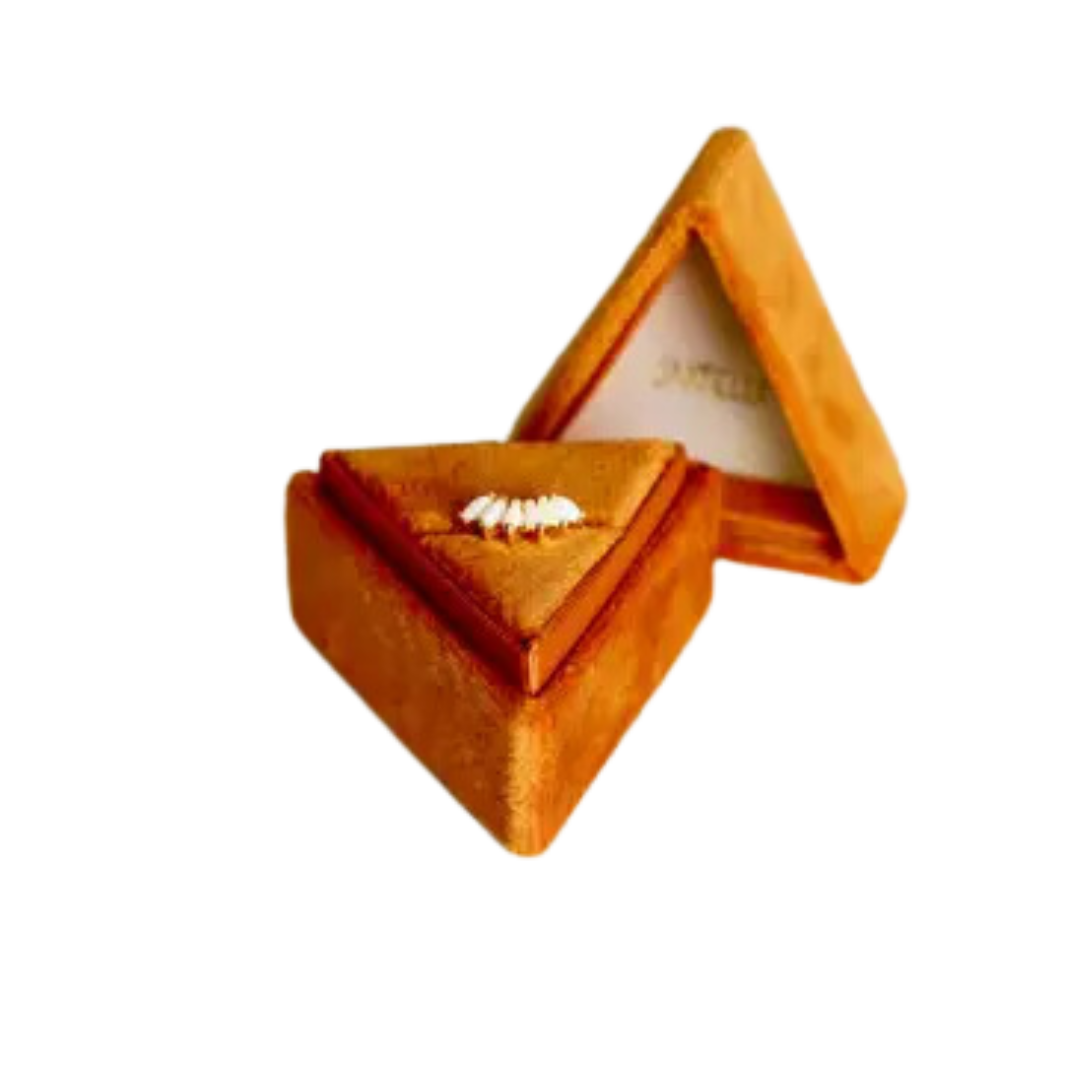 Velvet Jewelry Box Triangle
