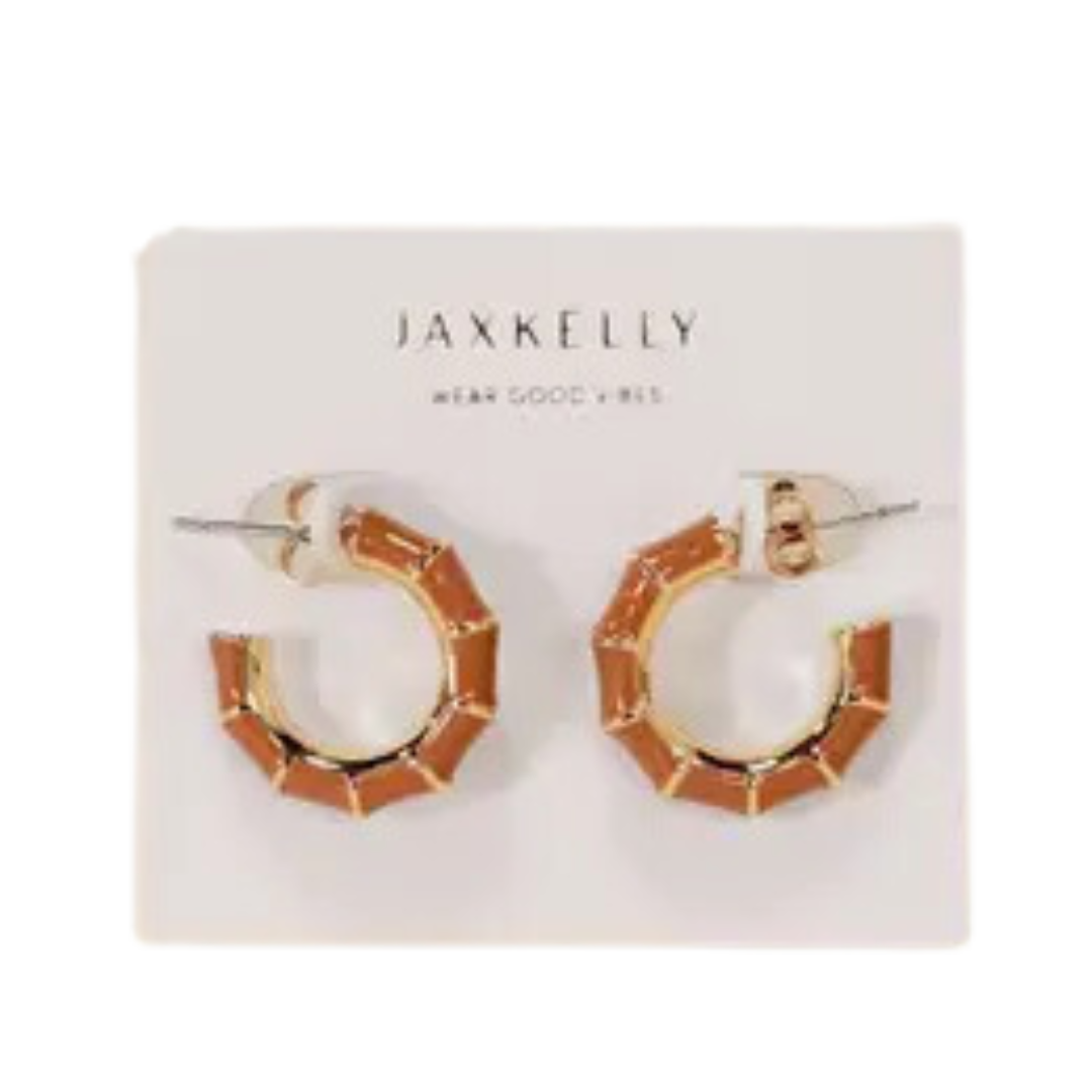 Vintage Enamel Hoop Earrings