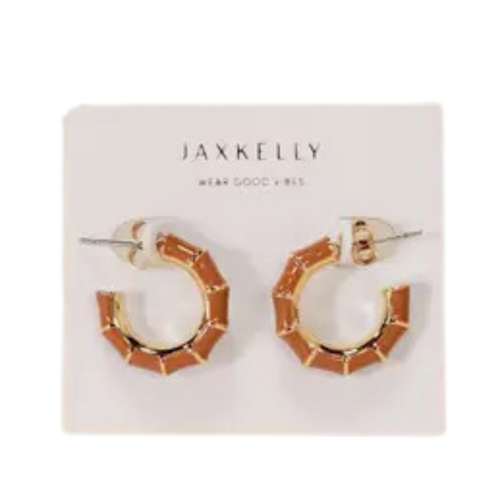 Vintage Enamel Hoop Earrings