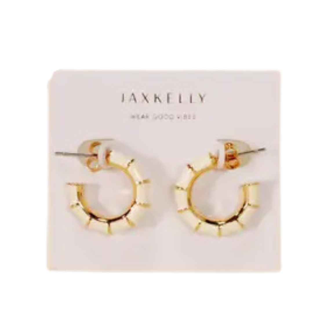 Vintage Enamel Hoop Earrings