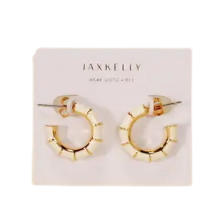 Vintage Enamel Hoop Earrings