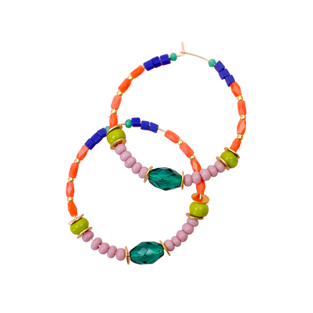 Teal Jules Hoops