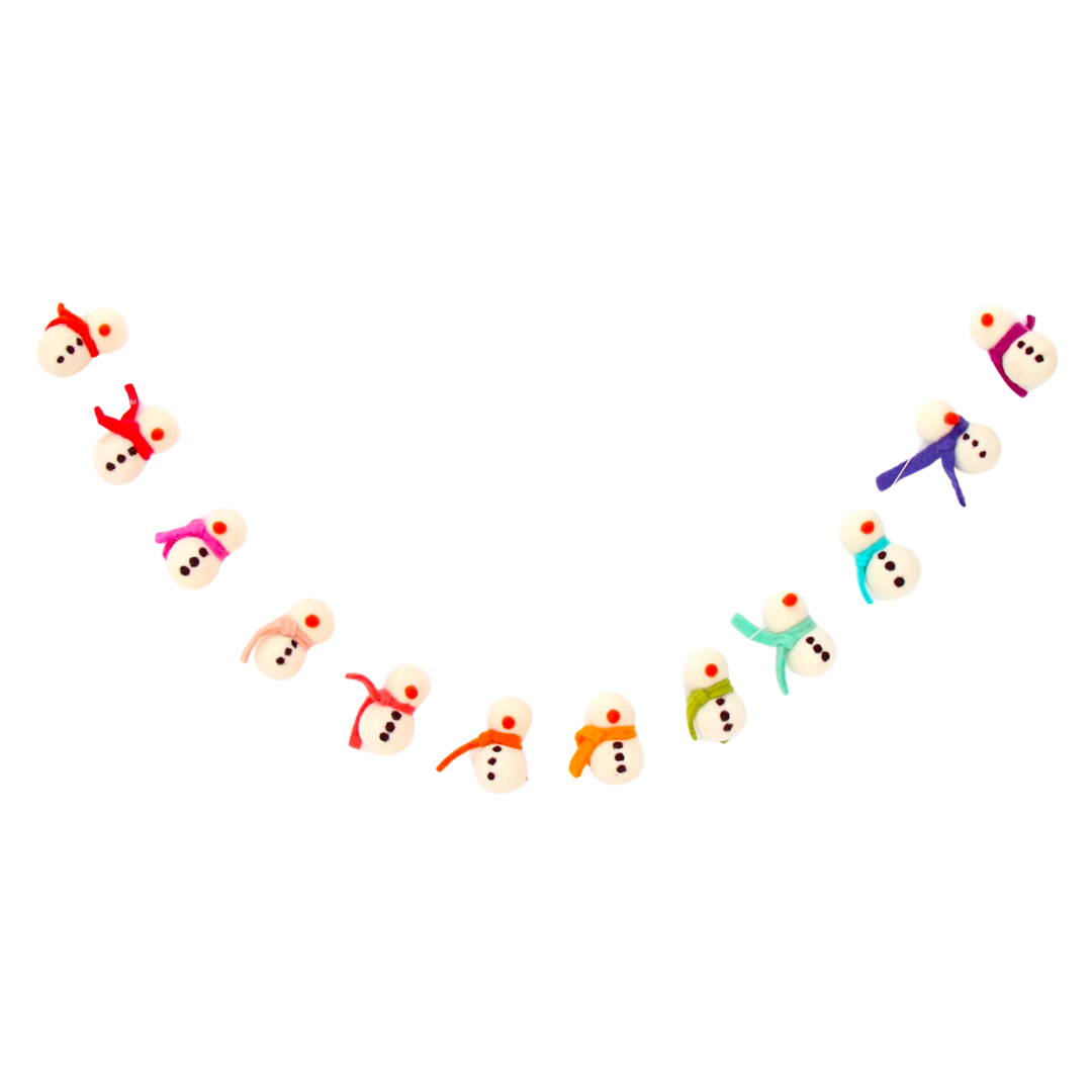 Snowman Felt Garland