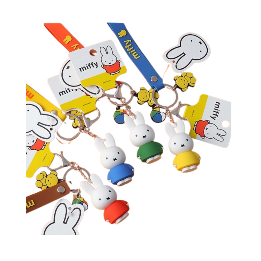 Miffy Charaters Figure Key Holder-Bag Charm, Gift Key Ring