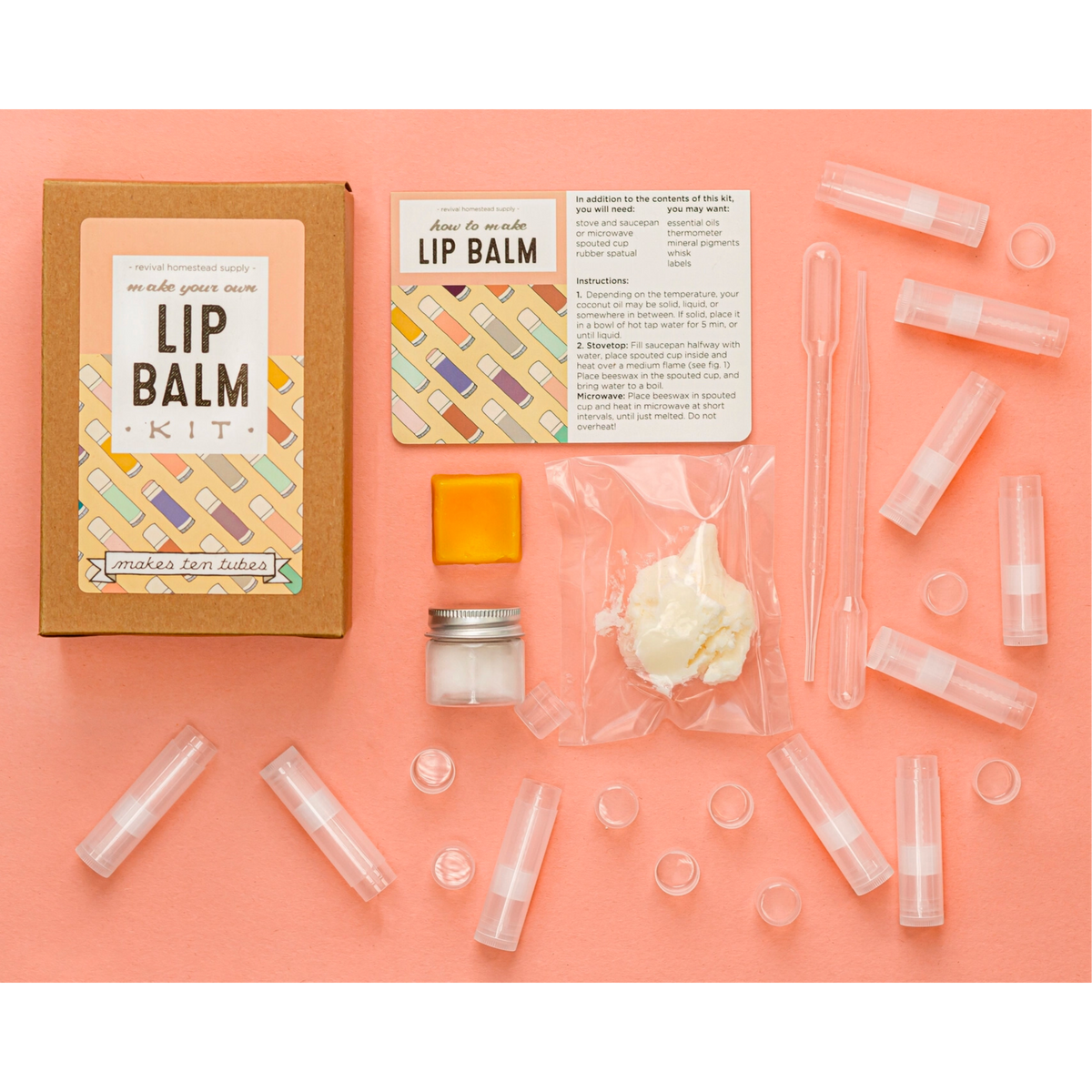 Make Your Own Lip Balm Kit Golden Hour Gift Co