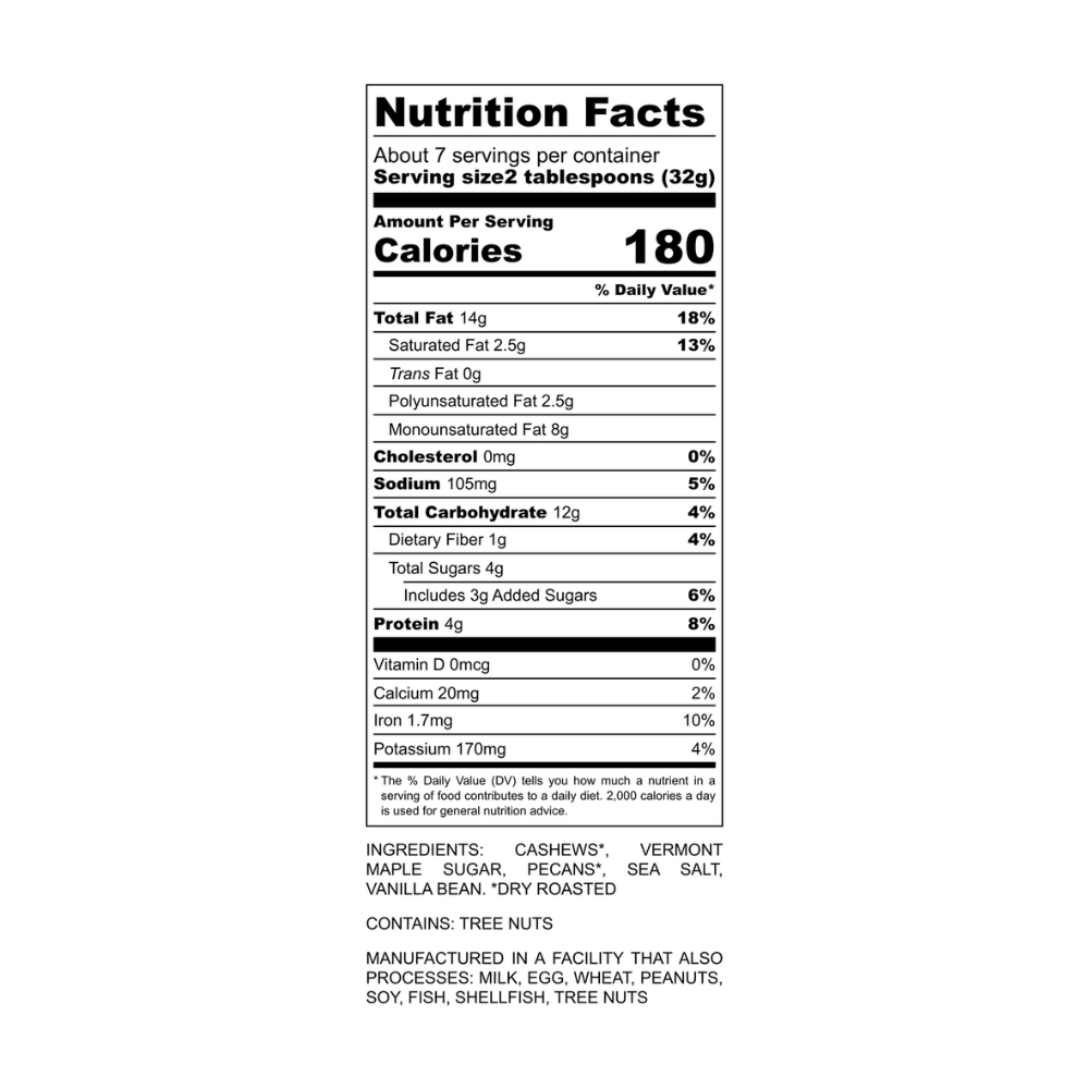 Maple Creemee - Vermont Maple Vanilla Cashew Butter