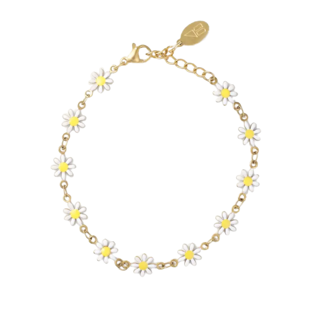 White Daisy Bracelet