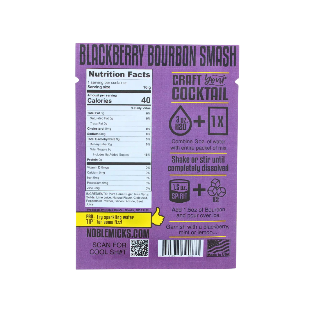 Blackberry Bourbon Smash Single Serve Craft Cocktail