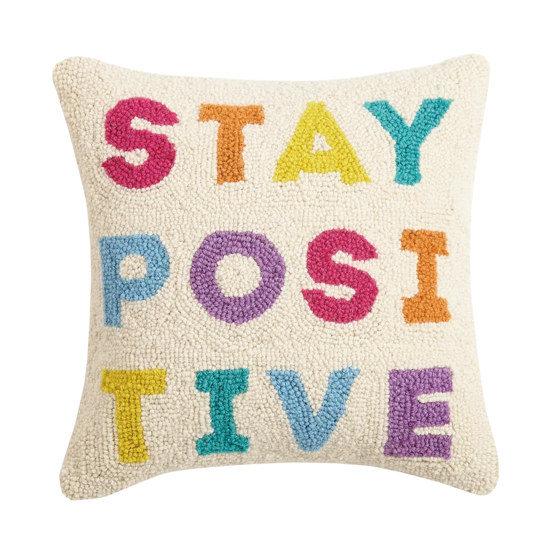 Stay Positive Hook Pillow