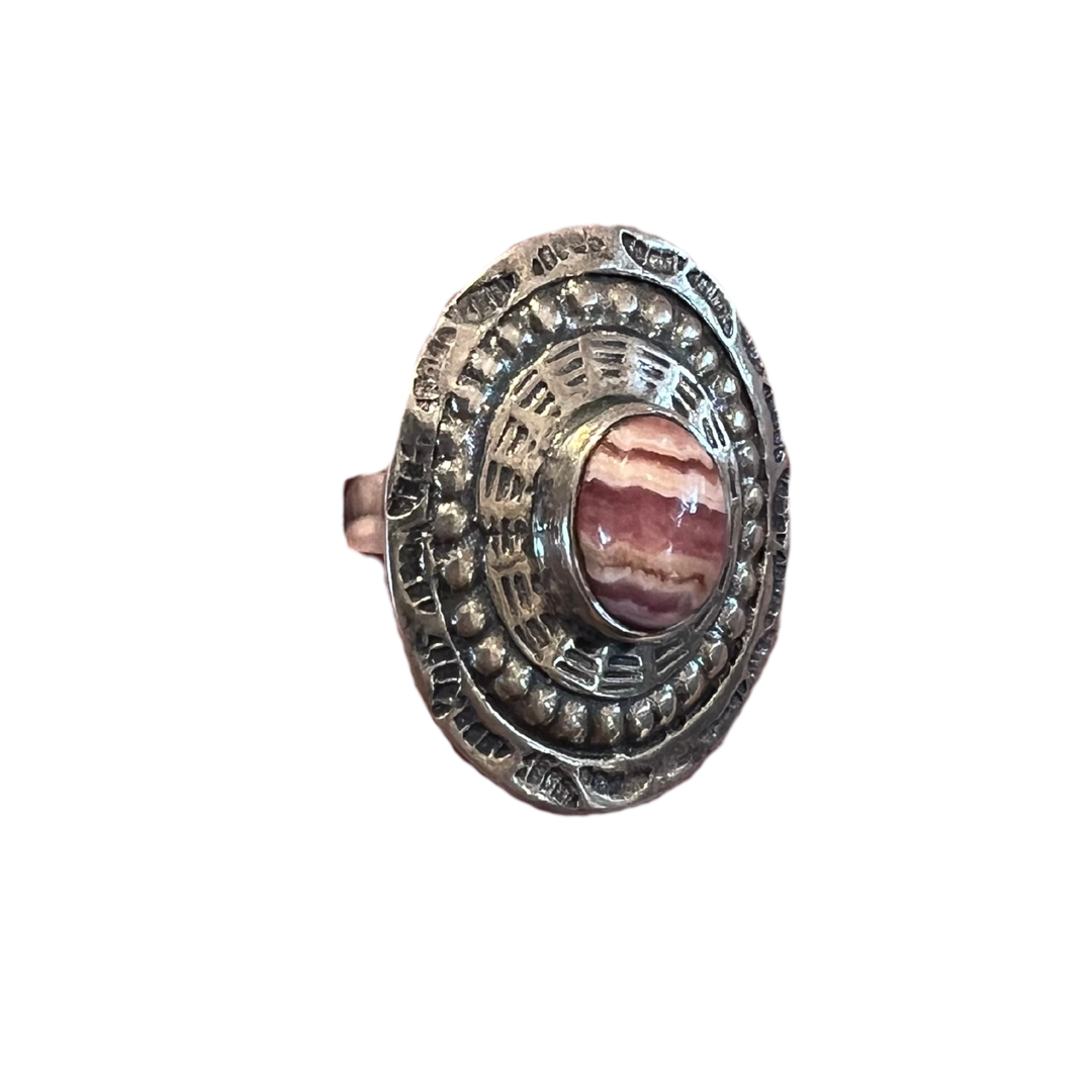 Rhodocrostite 925 Sterling Silver Ring - Size 6