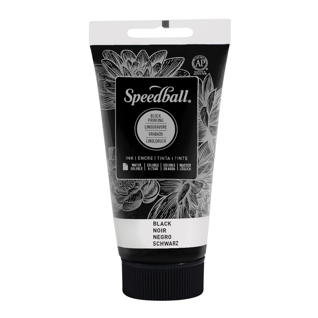 Water-Soluble Block Printing Ink 2.5 oz - Black