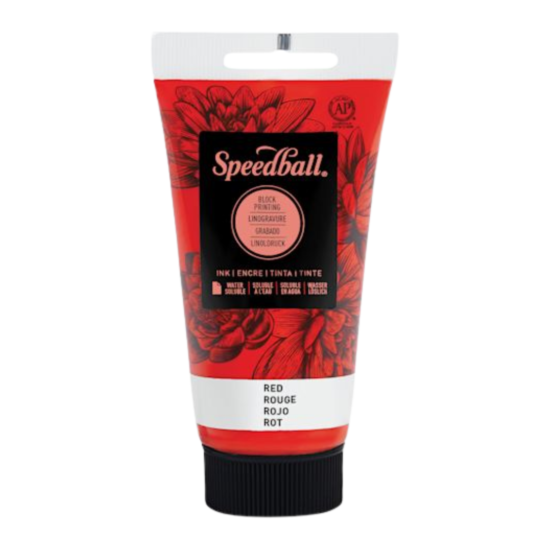 Water- Soluble Block Printing Ink 2.5oz - Red