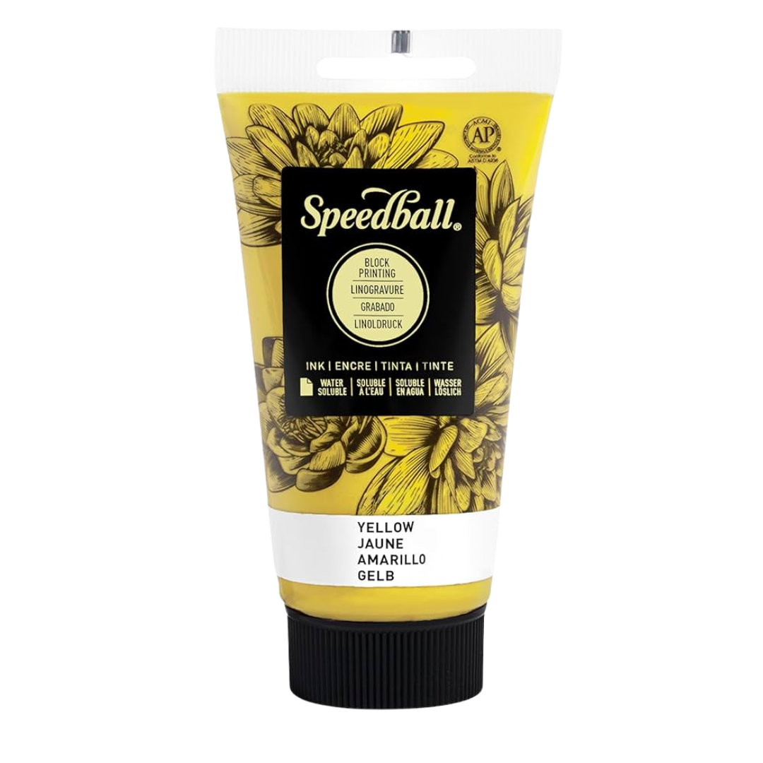 Water-Soluble Block Printing Ink 2.5oz - Yellow