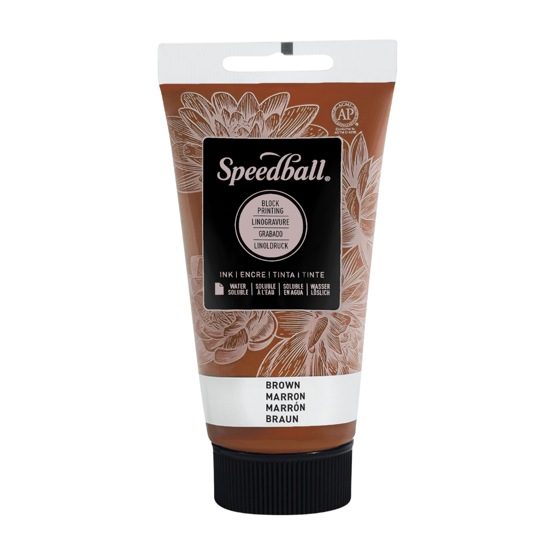 Water-Soluble Block Printing Ink 2.5oz - Brown