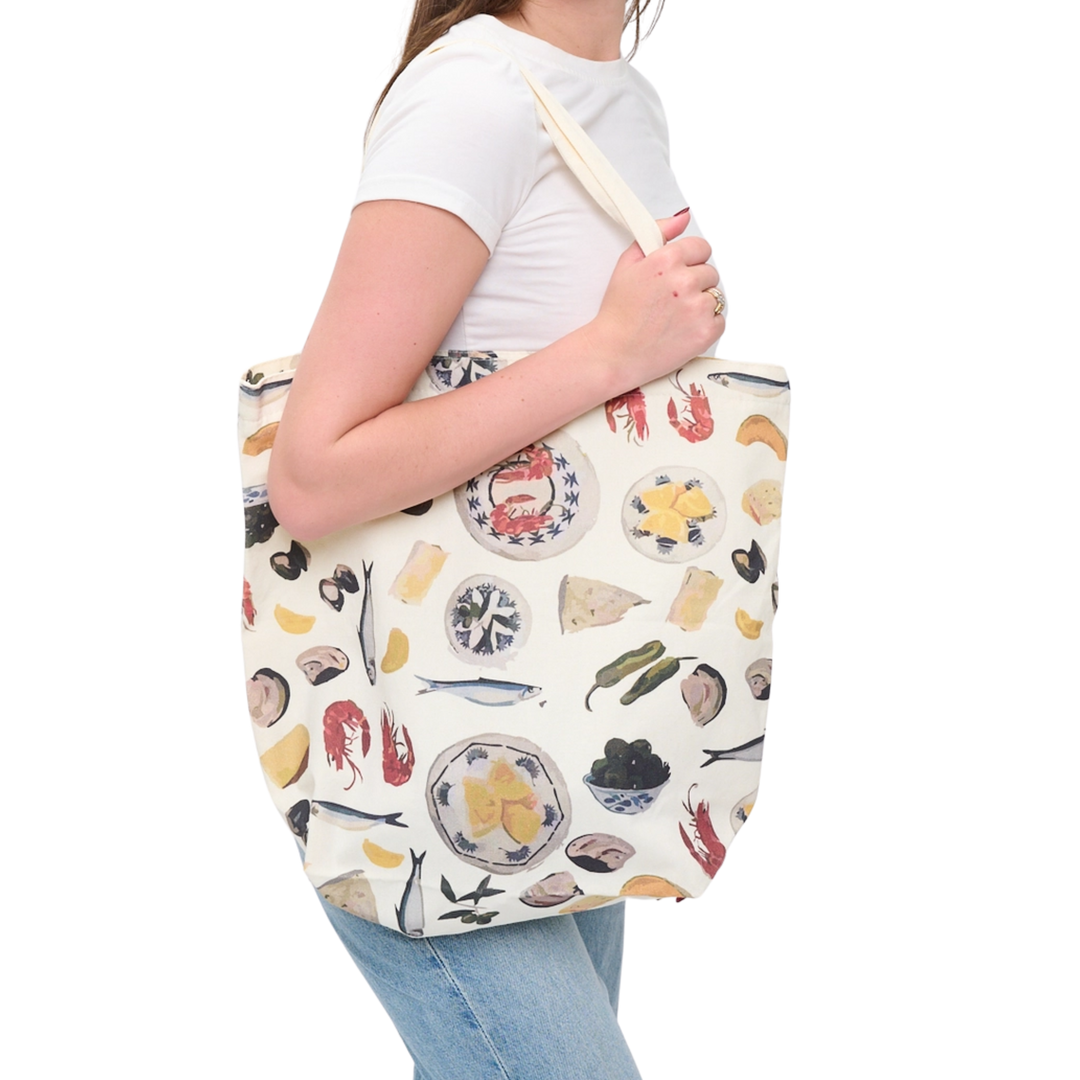 Mediterranean Delights Print Tote Bag