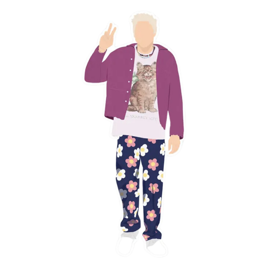 Pete Davidson Peace Sign Sticker