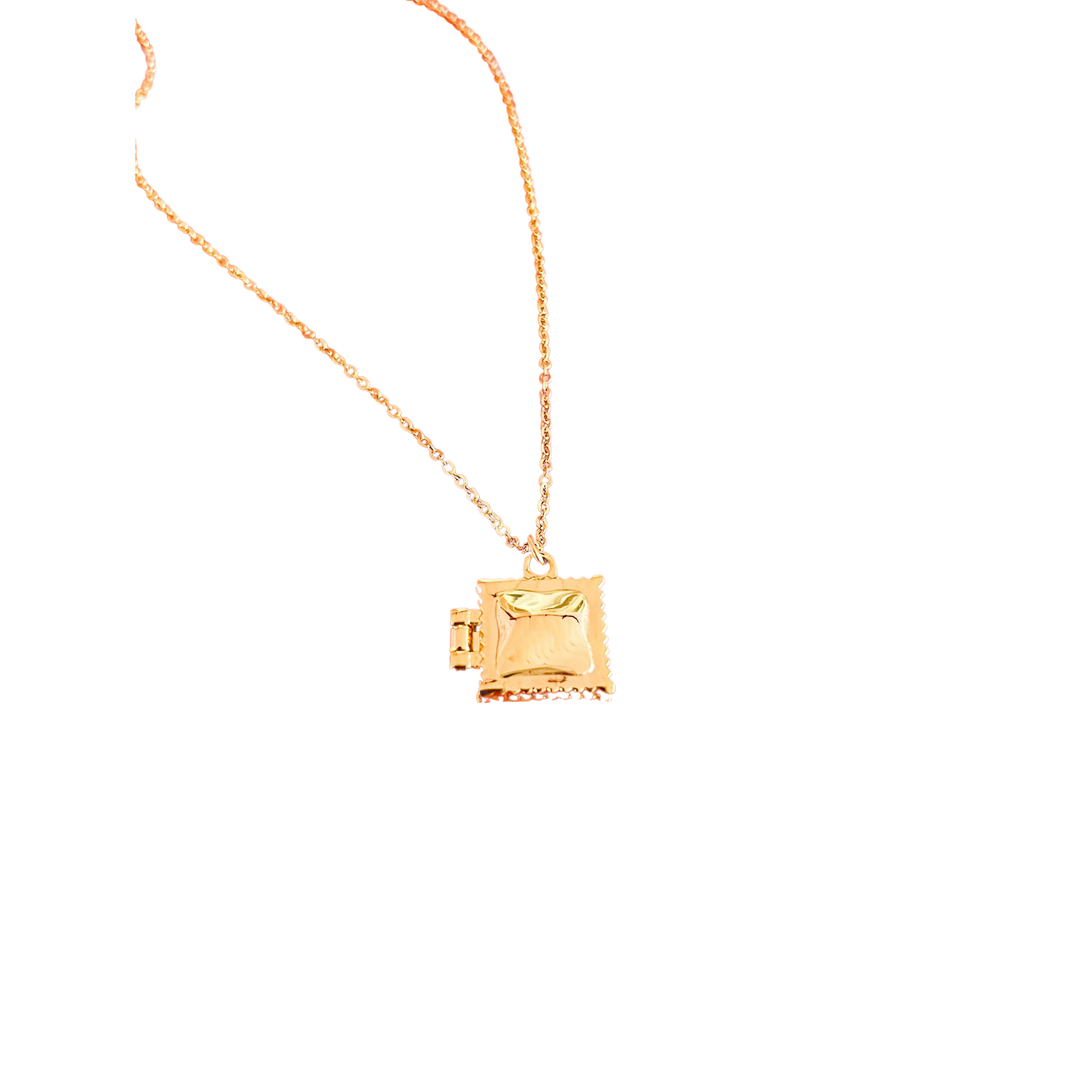 Ravioli Locket Necklace